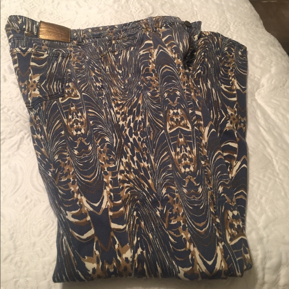 Anne Klein Print Jeans